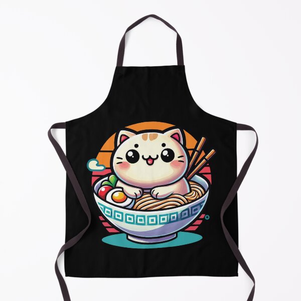 Item preview, Kawaii Ramen Cat Japanese Noodles Streetwear designed and sold by LuminOrb.