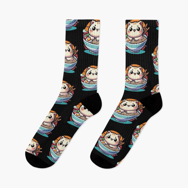 Item preview, Kawaii Ramen Cat Japanese Noodles Streetwear designed and sold by LuminOrb.