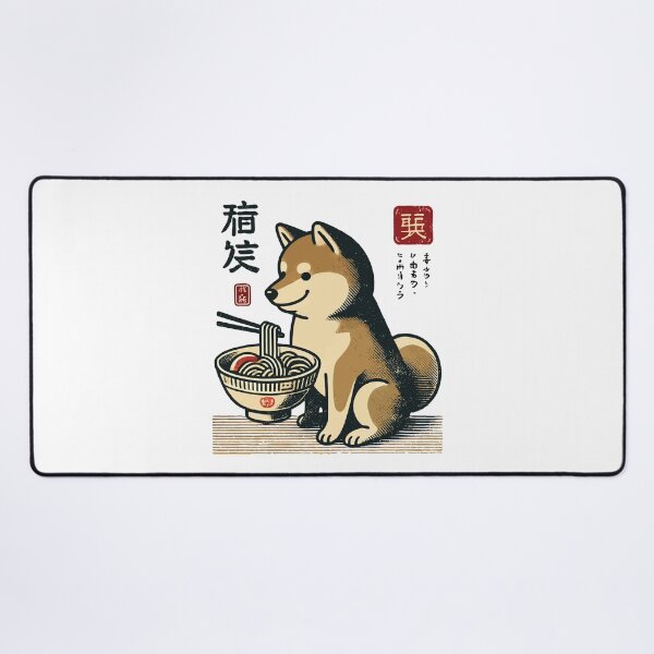 Item preview, Ramen Noodles Streetwear Ukiyo-e Anime Dog designed and sold by LuminOrb.