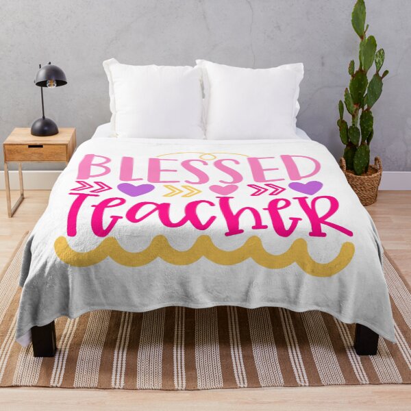 Item preview, Blessed Teacher - Whimsical Pink Design designed and sold by TeesHearts100.