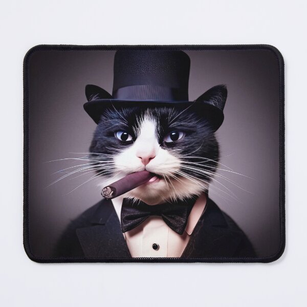 Item preview, Funny RETRO cat with hat and cigar (1) designed and sold by DocGermanicus.