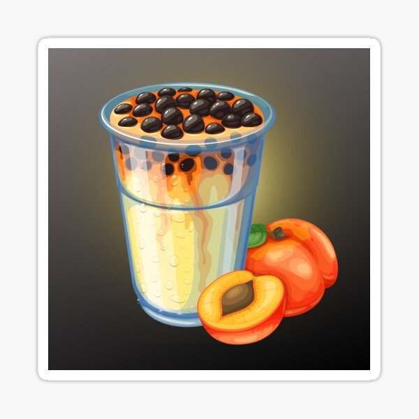 Bubble Tea| kitchen art| food art| drink art| pearl milk tea| boba milk tea| tapioca milk tea| Taiwanese tea Sticker