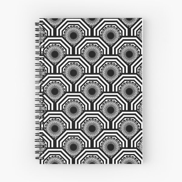 Item preview, Black and White Floral Octagonal Pattern designed and sold by Kittaya Saemee.