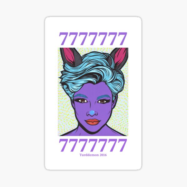 Angel Number 7 comic girl Sticker