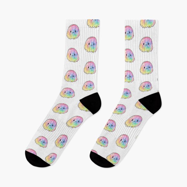 Item preview, Colorful Watercolor Jellyfish Sticker With Cute Smile designed and sold by Paintings By Simon .