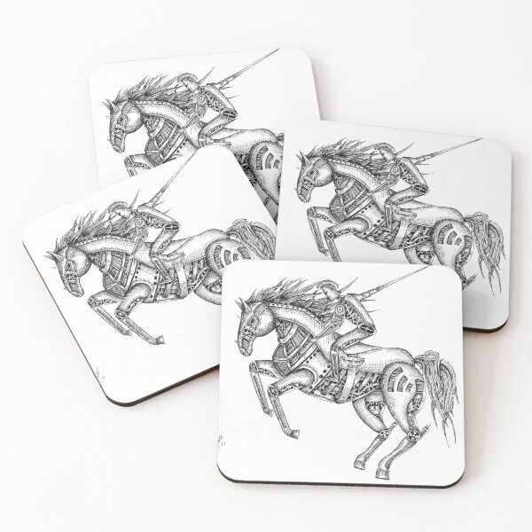 Item preview, mechanical horse ridden by mech designed and sold by EdwardGeorgeArt.