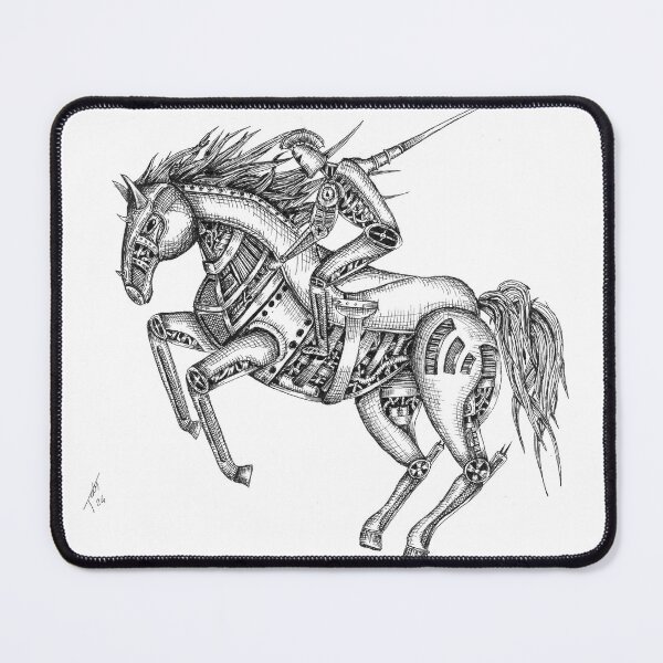 Item preview, mechanical horse ridden by mech designed and sold by EdwardGeorgeArt.