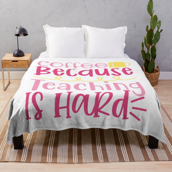 Item preview, Coffee Because Teaching Is Hard - Fun Teacher Graphic designed and sold by TeesHearts100.