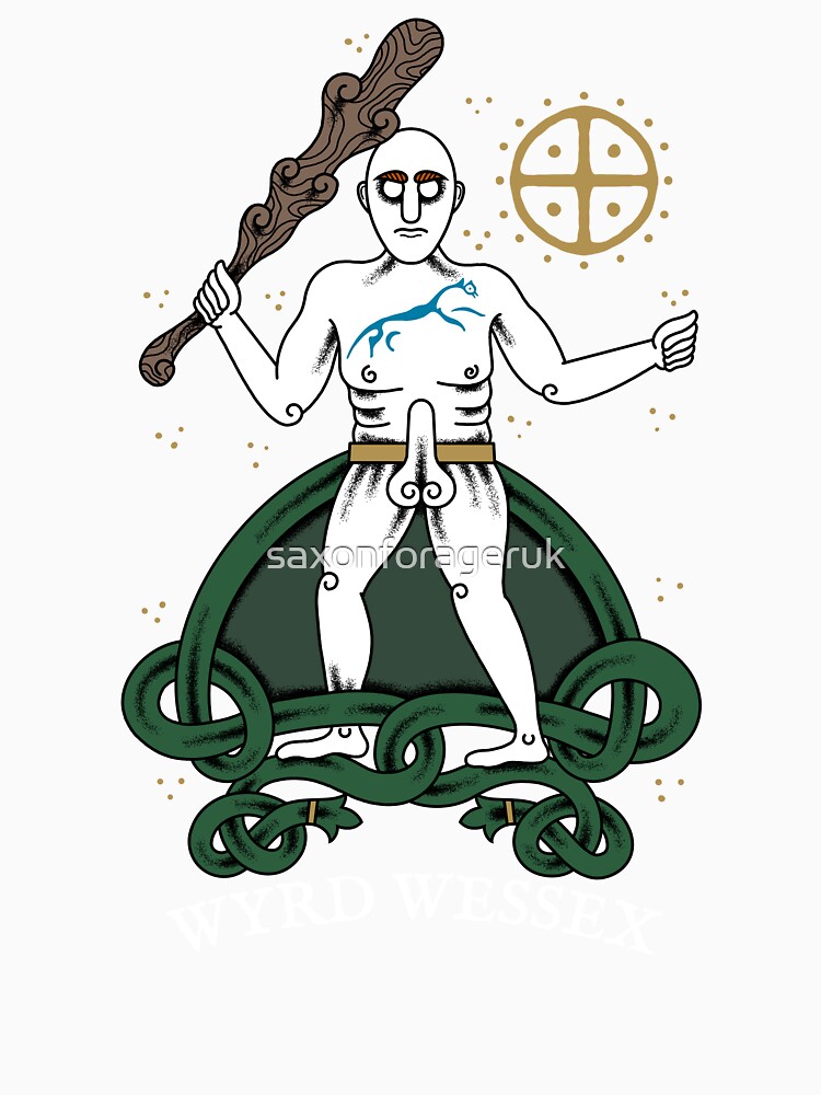 Thumbnail 7 of 7, Classic T-Shirt, Wyrd Wessex Logo - Cerne Abbas Giant designed and sold by saxonforageruk.