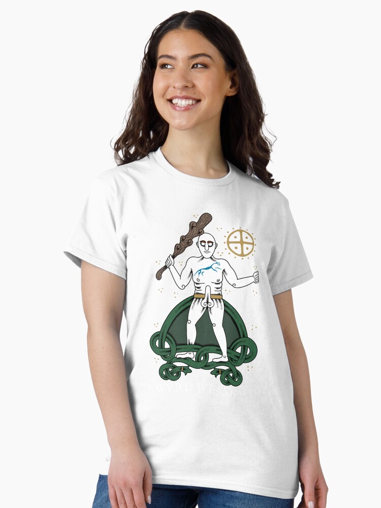 Thumbnail 2 of 7, Classic T-Shirt, Wyrd Wessex Logo - Cerne Abbas Giant designed and sold by saxonforageruk.