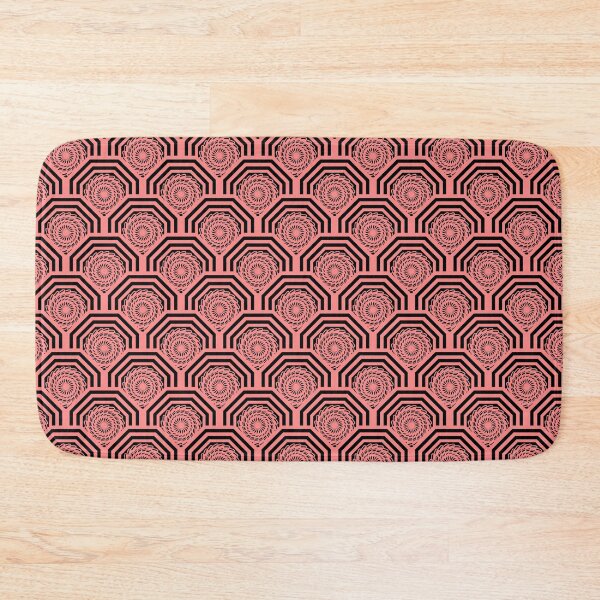 Item preview, Spiral Wave Pattern in Pink and Black Octagonal Frame designed and sold by Kittaya  Saemee.