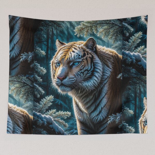 Item preview, Siberian Tiger winter forest artwork designed and sold by SyanArt.