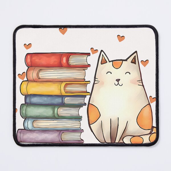 Item preview, Stack of books with a cat designed and sold by Shiningsticker8.
