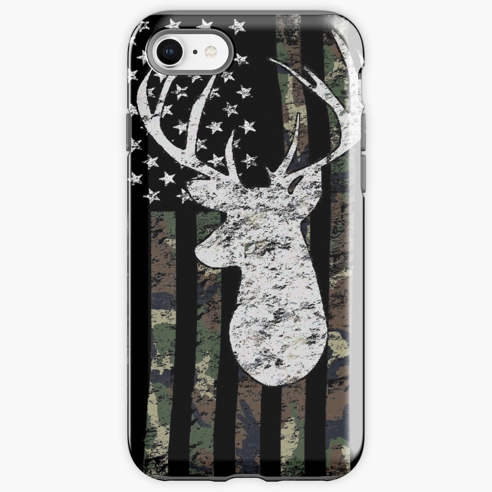 "Camouflage Flag Deer Hunting " iPhone Case & Cover by wilsonellis