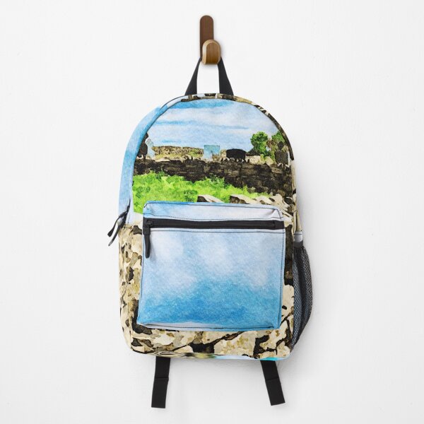 Item preview, Watercolor painting of a historic cemetery on Inishmore, Aran Islands designed and sold by GestaltImagery.