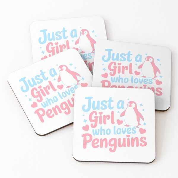 Item preview, Just A Girl Who Loves Penguins! Funny Pink And Blue Penguin designed and sold by PMCreative.