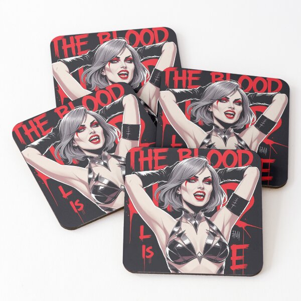 Item preview, Sexy Vampire demon fantasy punk horror Girl illustration designed and sold by Vintage Designs +.
