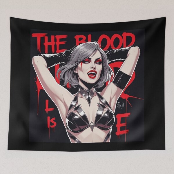 Item preview, Sexy Vampire demon fantasy punk horror Girl illustration designed and sold by Vintage Designs +.