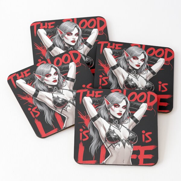 Item preview,  Sexy Vampire demon fantasy punk horror Girl illustration designed and sold by Vintage Designs +.