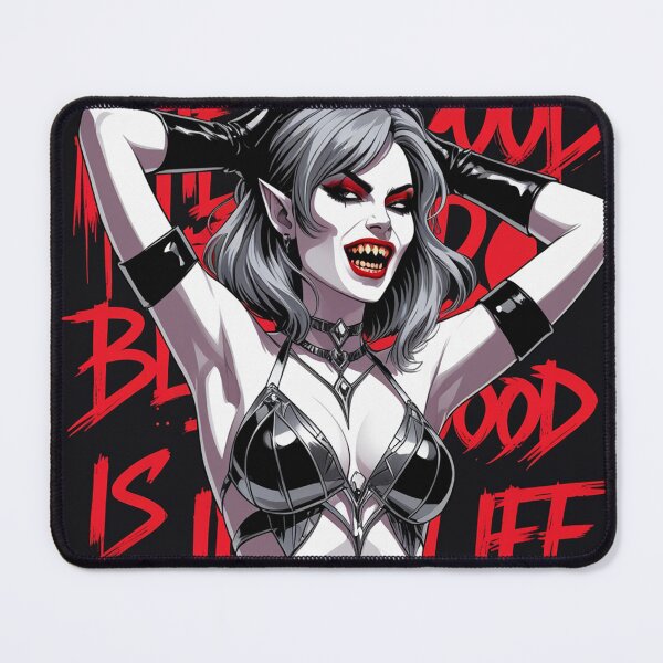 Item preview, Sexy Vampire demon fantasy punk horror Girl illustration designed and sold by Vintage Designs +.