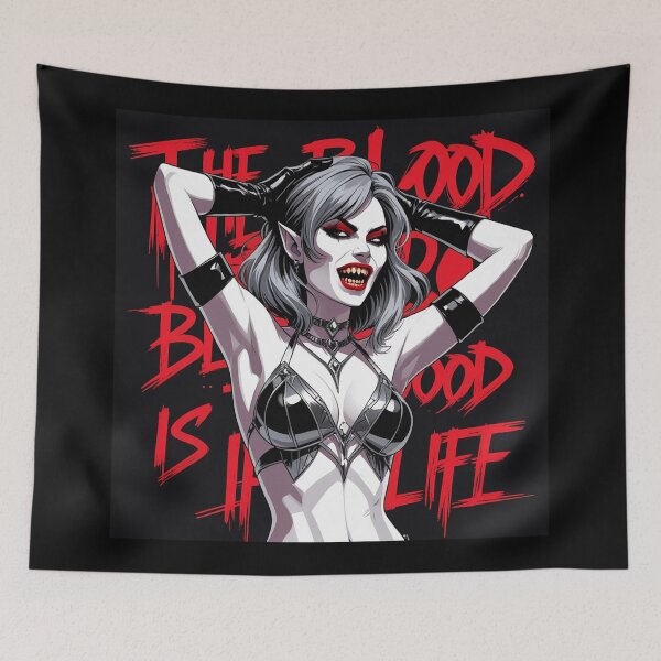 Item preview,  Sexy Vampire demon fantasy punk horror Girl illustration designed and sold by Vintage Designs +.
