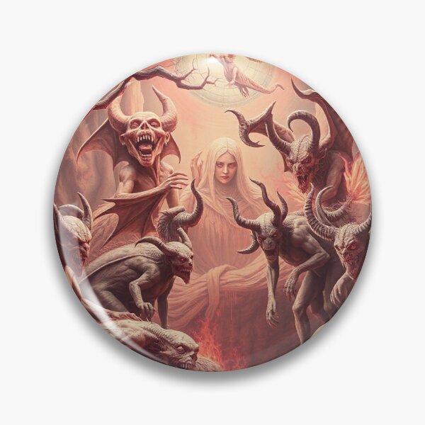 Item preview, The Denizen Demons of Hell a Hellscape classical painting designed and sold by Vintage Designs +.