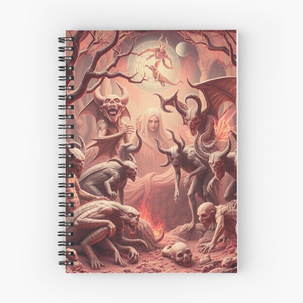 Item preview, The Denizen Demons of Hell a Hellscape classical painting designed and sold by Vintage Designs +.