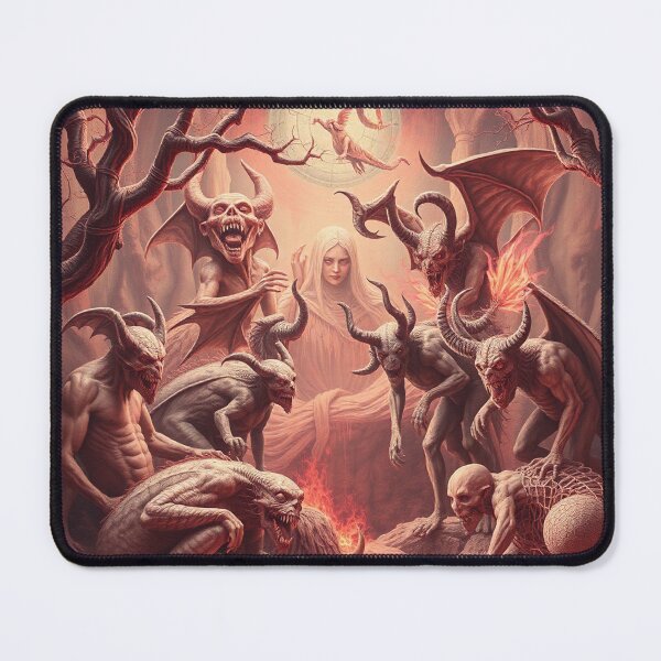 Item preview, The Denizen Demons of Hell a Hellscape classical painting designed and sold by Vintage Designs +.