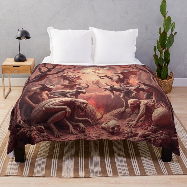 Item preview, The Denizen Demons of Hell a Hellscape classical painting designed and sold by Vintage Designs +.