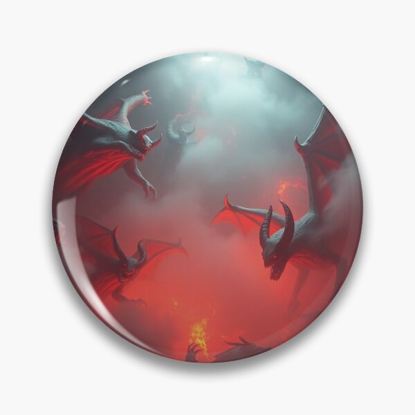 Item preview, The Denizen Demons of Hell a Hellscape classical painting designed and sold by Vintage Designs +.