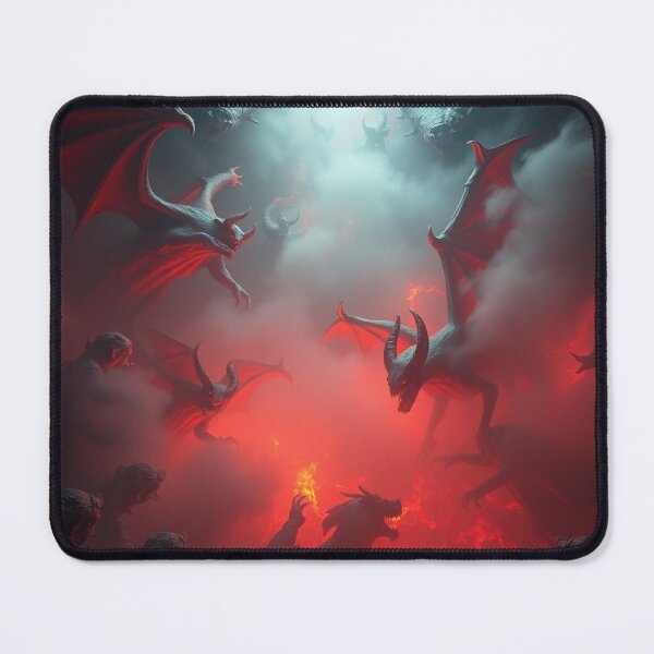 Item preview, The Denizen Demons of Hell a Hellscape classical painting designed and sold by Vintage Designs +.