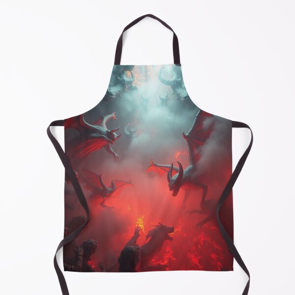 Item preview, The Denizen Demons of Hell a Hellscape classical painting designed and sold by Vintage Designs +.