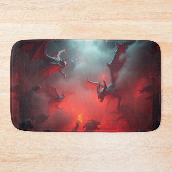 Item preview, The Denizen Demons of Hell a Hellscape classical painting designed and sold by Vintage Designs +.
