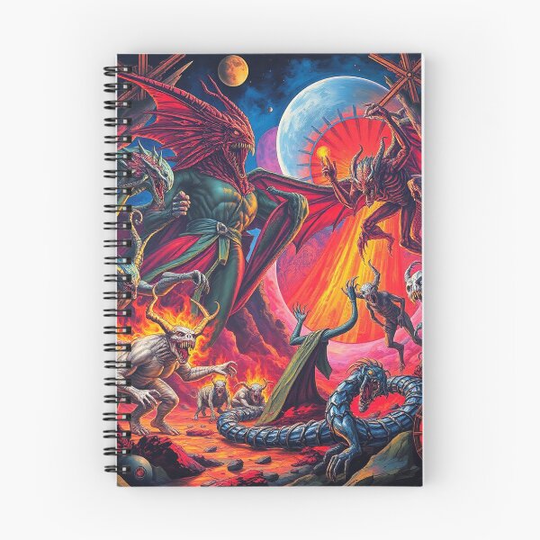 Item preview,  The Denizen Demons of Hell a Hellscape classical painting designed and sold by Vintage Designs +.