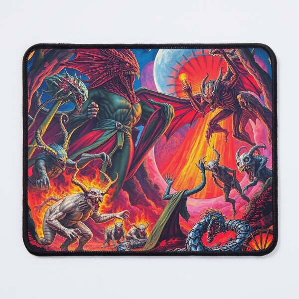 Item preview,  The Denizen Demons of Hell a Hellscape classical painting designed and sold by Vintage Designs +.