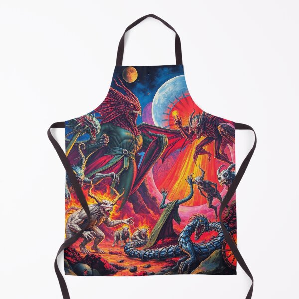 Item preview,  The Denizen Demons of Hell a Hellscape classical painting designed and sold by Vintage Designs +.