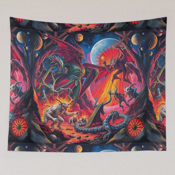 Item preview,  The Denizen Demons of Hell a Hellscape classical painting designed and sold by Vintage Designs +.