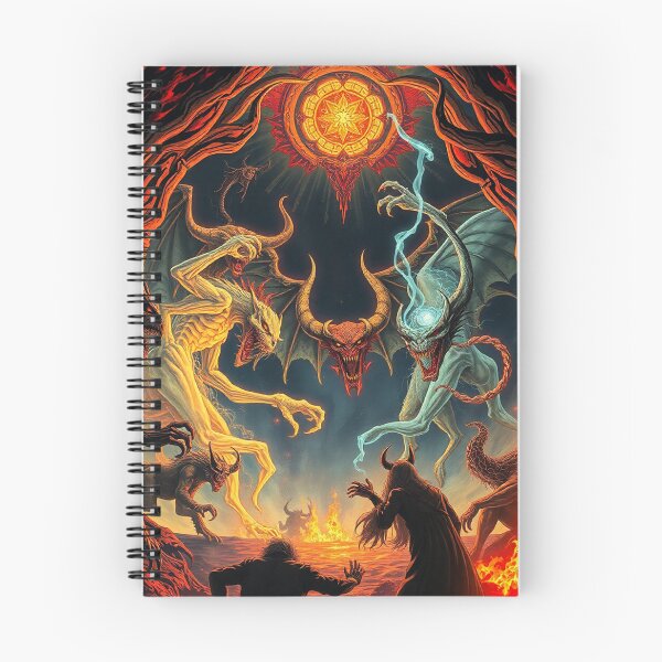 Item preview, The Denizen Demons of Hell a Hellscape classical painting designed and sold by Vintage Designs +.