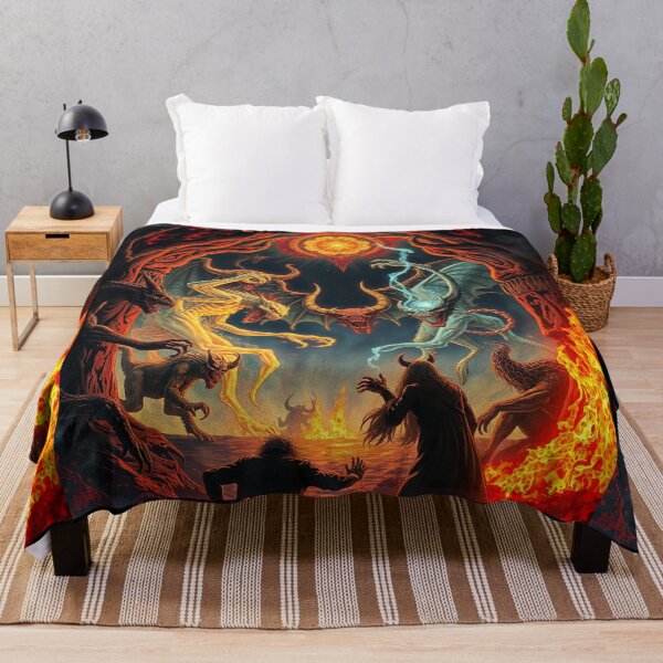 Item preview, The Denizen Demons of Hell a Hellscape classical painting designed and sold by Vintage Designs +.