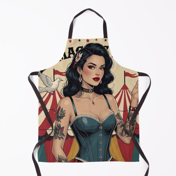 Item preview,  The Magic Show rustic Magic Circus Poster with beautiful Tattooed Girl designed and sold by Vintage Designs +.
