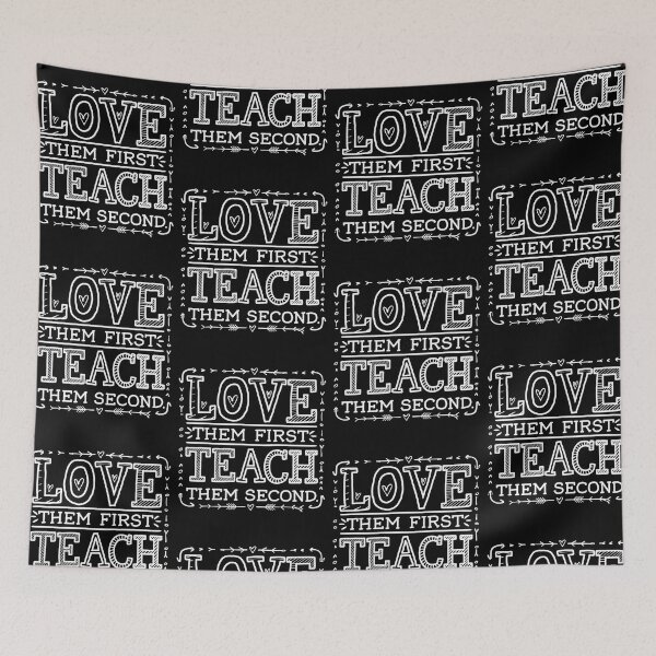 Item preview, Love Them First Teach Them Second Teacher Valentines designed and sold by AniArtPL.