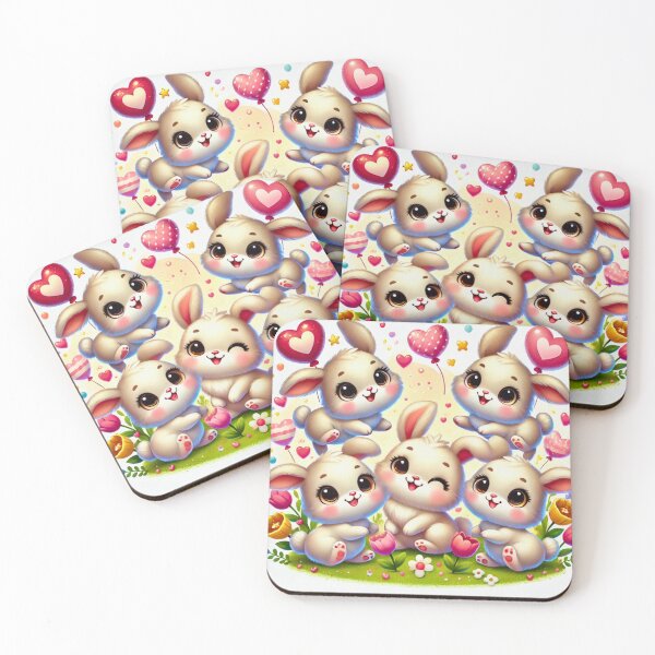 Item preview, Happy bunnies, rabbits playing designed and sold by Azazel77.