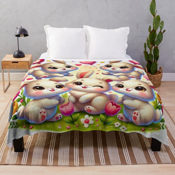 Item preview, Happy bunnies, rabbits playing designed and sold by Azazel77.