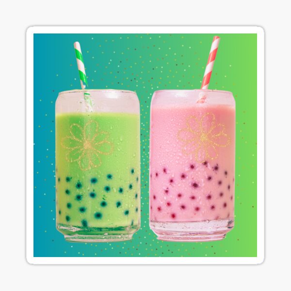 Bubble Tea| kitchen art| food art| boba tea| pearl milk tea| tapioca milk tea| Taiwanese tea| kitchen decor Sticker