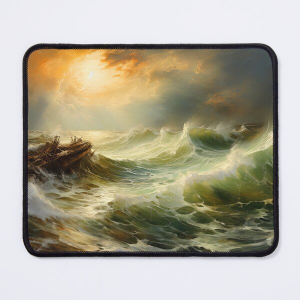 Item preview, Sandy tropical beach at sunset - Landscape painting designed and sold by TheArtistOf2022.
