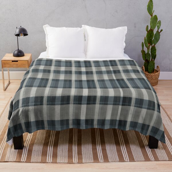 Item preview, Blue and gray plaid fabric designed and sold by Glam-OOTD.