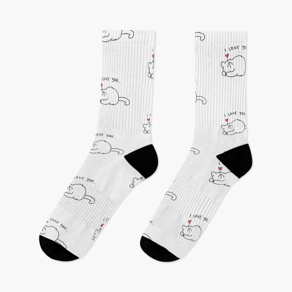 Item preview, Cute White Cat I Love You designed and sold by LiberumAqua.