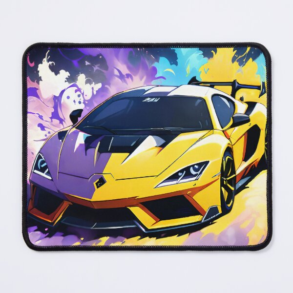 Item preview, Sports Car, Splash Of Colors, Purple & Yellow designed and sold by DigitalHeadache.