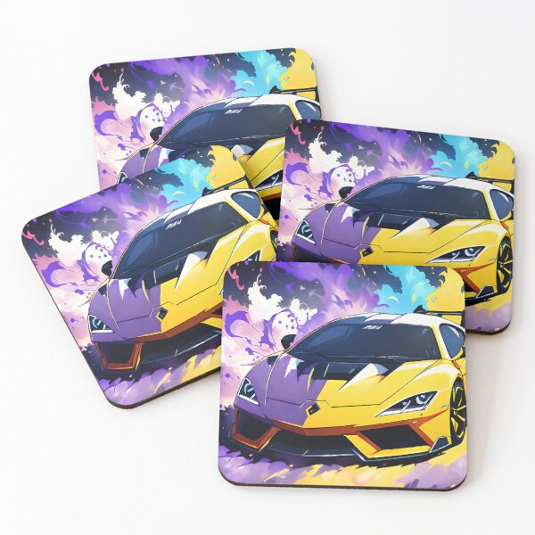 Item preview, Sports Car, Splash Of Colors, Purple & Yellow designed and sold by DigitalHeadache.