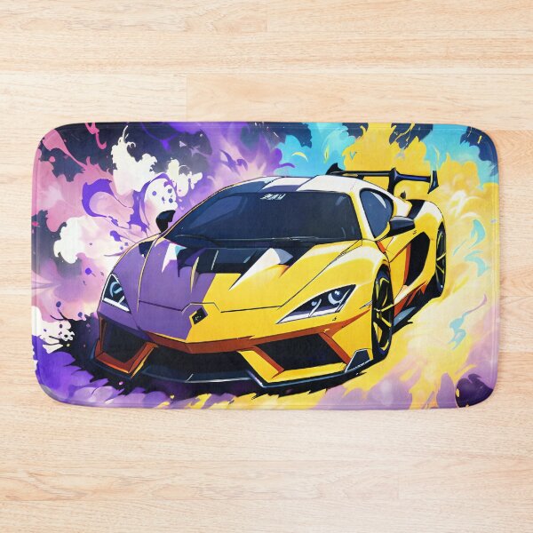 Item preview, Sports Car, Splash Of Colors, Purple & Yellow designed and sold by DigitalHeadache.